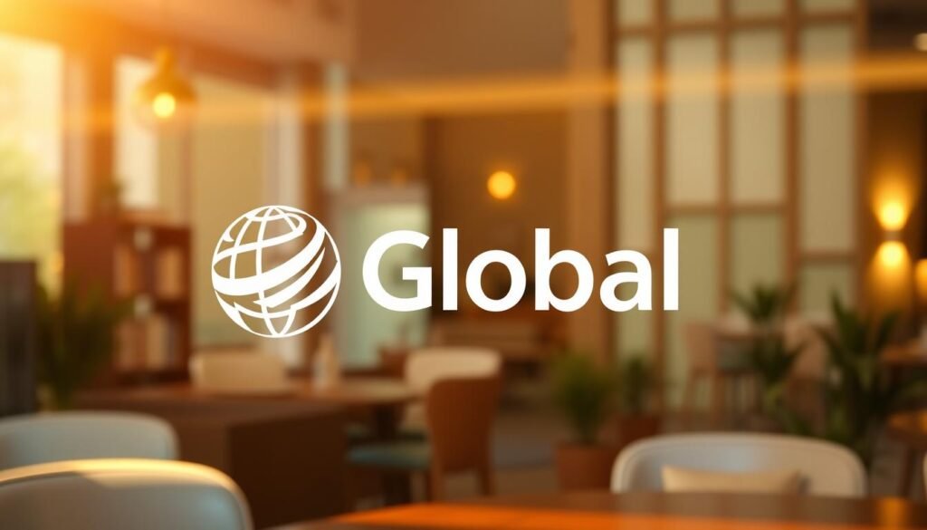 A vibrant global brand logo, masterfully localized for a specific international market. The design features a clean, modern typeface and dynamic graphic elements that capture the brand's essence while subtly incorporating regional cultural influences. Warm, natural lighting illuminates the design, creating a sense of harmony and approachability. The composition is balanced, with the logo prominently displayed in the foreground, surrounded by a thoughtfully curated supporting visual context that suggests the brand's adaptability to local environments. The overall mood is one of sophistication, adaptability, and a deep understanding of the target market.